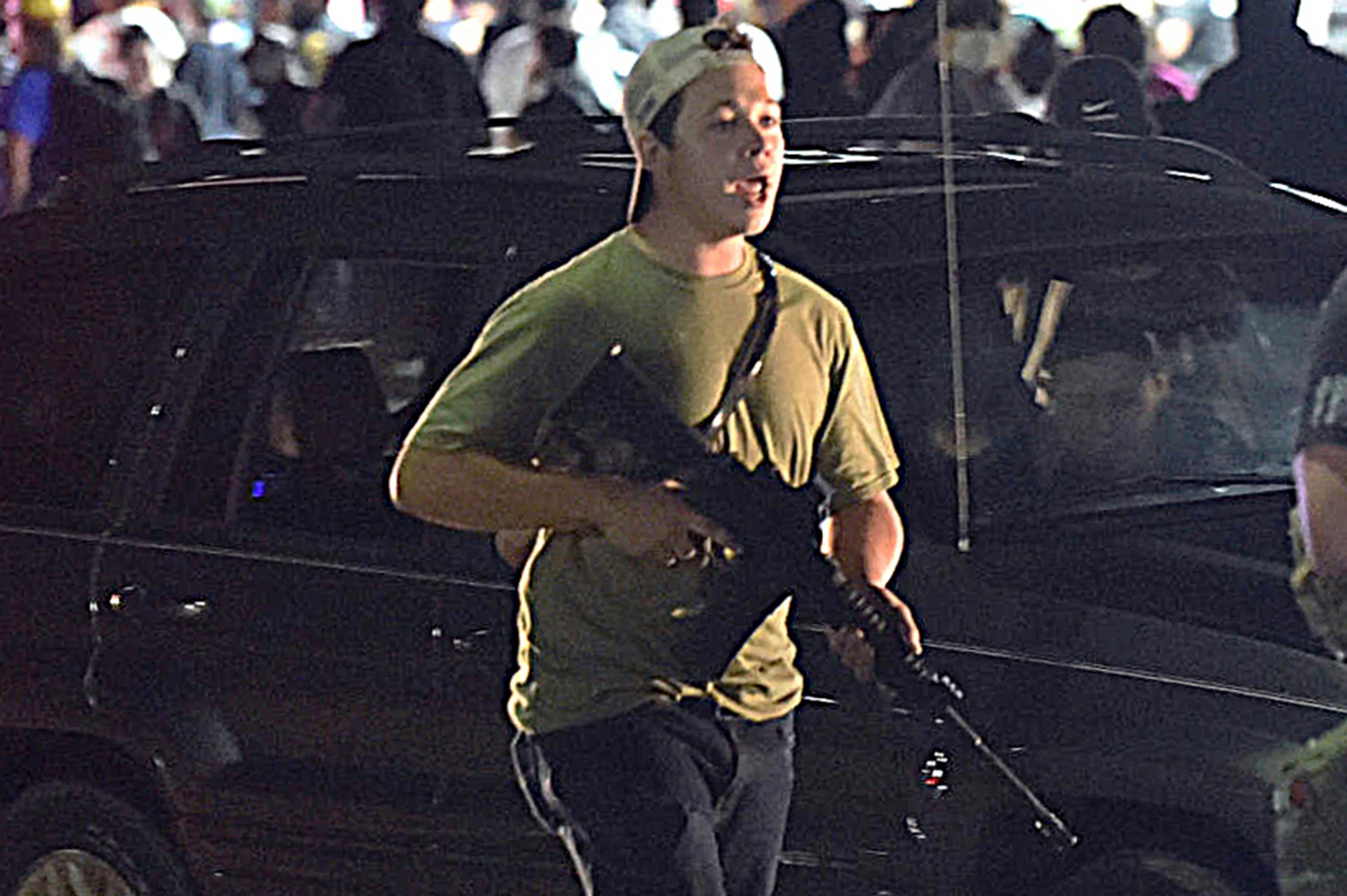 Kyle Rittenhouse on the night of the protests.